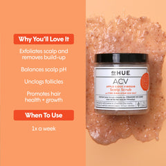 dpHUE Scalp Scrub texture close-up highlights exfoliating grains for nourished-feeling scalp.
