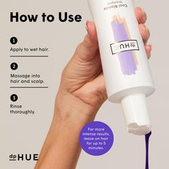 dpHUE Silk Proteins illustration highlighting strengthening and shine benefits for hair.