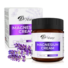 DR.Afanyr magnesium cream lavender swirl promotes calm and restful sleep.