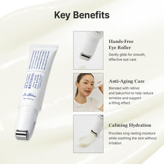 Dr.Althea Retinol Flat Iron Eye Roller application angle highlighting hydration.