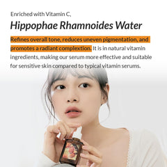 Dr.Althea vitamin C bottle pour captures fast-absorbing, non-greasy finish.
