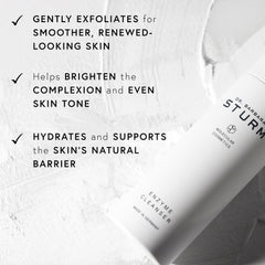 Dr. Barbara Sturm Enzyme Cleanser powder-to-foam demo, purifying while preserving moisture.