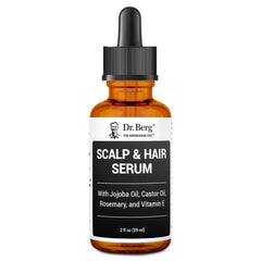 Dr. Berg Scalp & Hair Serum bottle for daily nourishment and shine.