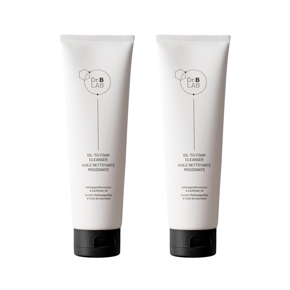 Dr. Brandt Dr. B Lab oil-to-foam cleanser bottle for gentle, hydrating cleansing and makeup removal
