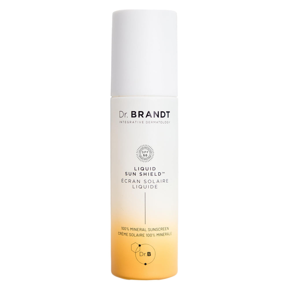 Dr. Brandt Skincare BTW bottle front showing mineral SPF 50 protection.