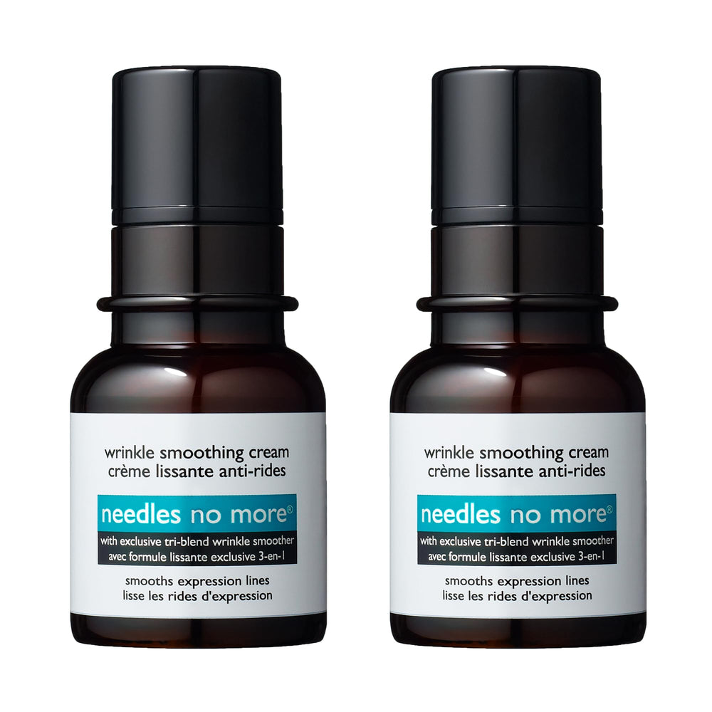 Dr. Brandt Needles No More Wrinkle Smoothing Cream targets forehead lines for a smoother look.