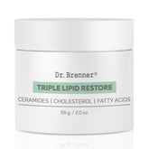 Dr. Brenner Triple Lipid Restore cream jar close-up showing hydration benefits