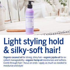 Finished hairstyle using Dr. Bronner's Organic Hair Creme for soft sheen.