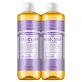 Dr. Bronner’s Pure-Castile Lavender bottle for versatile cleaning and skin care