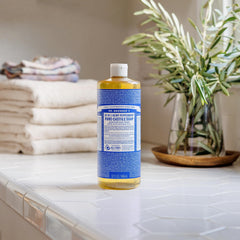Creamy, refreshing lather from Dr. Bronner's Peppermint soap.
