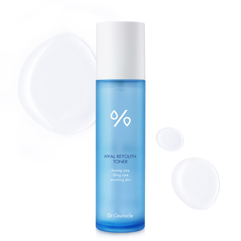 Dr.Ceuracle Hyal Reyouth Toner bottle close-up highlighting hydration