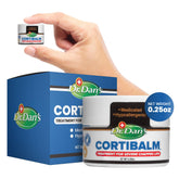 Dr. Dan's Cortibalm jar front view for dry lip care.