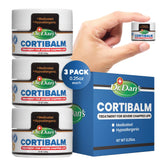 Dr. Dan's Cortibalm jars 3-pack packaging for convenient lip care on the go.