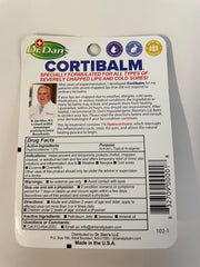 Dr. Dan's Cortibalm tube close-up highlights 1% hydrocortisone for relief.