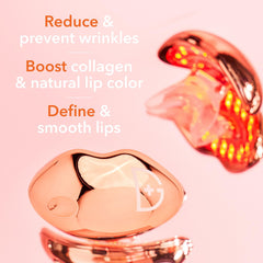 Closeup of DRx SpectraLite LipWare Pro LED panel delivering targeted lip rejuvenation