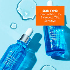 Dr Dennis Gross Hyaluronic Marine Hydration Booster texture closeup shows gel consistency.