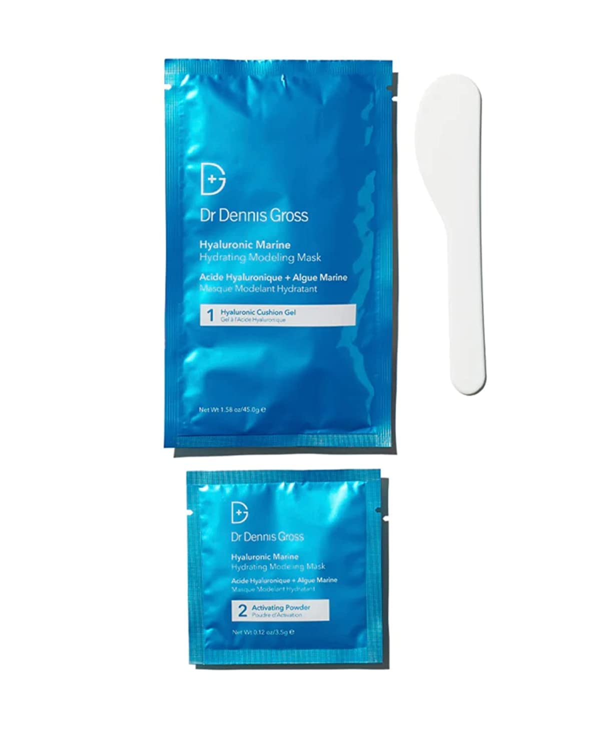Dr Dennis Gross Hyaluronic Marine Modeling Mask spread showing even hydration for refreshed skin