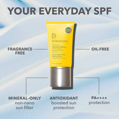 Dr Dennis Gross Ultimate Defense SPF 50 application on the face showing easy layering