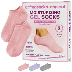 Dr. Frederick's Original moisturizing gel socks provide full-foot hydration for dry feet.