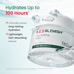 Dr. G Red Blemish Clear ingredient panel emphasizes plant-based actives.