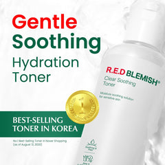 Close up of Dr.G R.E.D. Blemish Clear Toner label showing ingredients