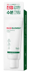 Dr.G Red Blemish jar close-up reveals creamy texture ideal for sensitive skin.