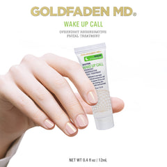 Applying shot: Dr. Goldfaden Wake Up Call night cream supports overnight nourishment.