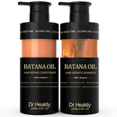 Dr. Healdy Batana Oil Shampoo bottle front for thicker-looking hair.
