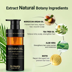 Healthy-looking hair close-up after using Dr. Healdy Batana Oil Shampoo.