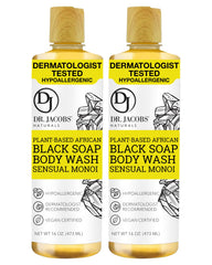 DR.JACOBS NATURALS African Black Soap bottle for daily cleansing and moisturizing.