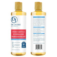 Closeup of unscented label on Dr. Jacobs Naturals soap