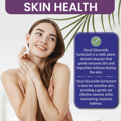 Close up of Cocojojo Decyl Glucoside label from Dr Joe Lab highlights fragrance-free formula