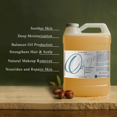 Pouring Cocojojo Jojoba Oil demonstrates easy absorption and instant skin hydration.