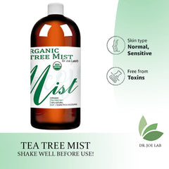Close-up of Dr Joe Lab Tea Tree Mist ingredients powering the formula.