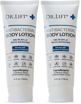 DR. LIFT antibacterial body lotion front view shows two-pack convenience for everyday protection