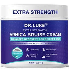 Dr. Luke Arnica Bruise Cream bottle pour for quick topical application