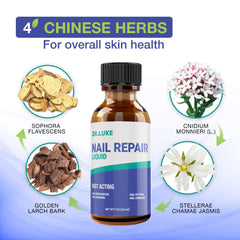 Dr. Luke Nail Repair Liquid bottle showing clear quick-dry finish.