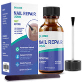 Dr. Luke Nail Repair Liquid bottle with brush for easy cuticle care.
