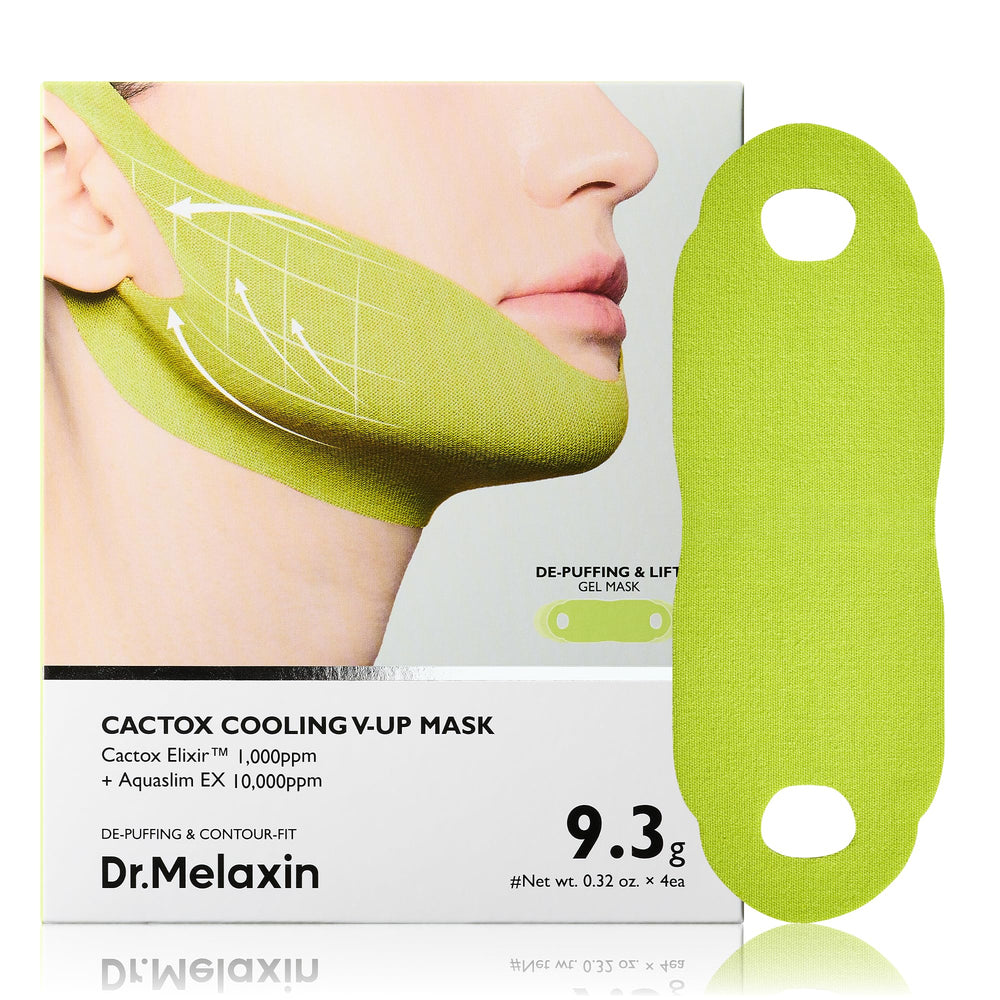 Dr.Melaxin Cactox V-Lifting Mewing Band on the face for a gentle lift.