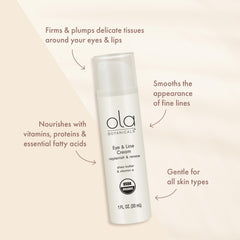 Dr. Mercola Ola Botanicals Eye Cream application on skin near eye area
