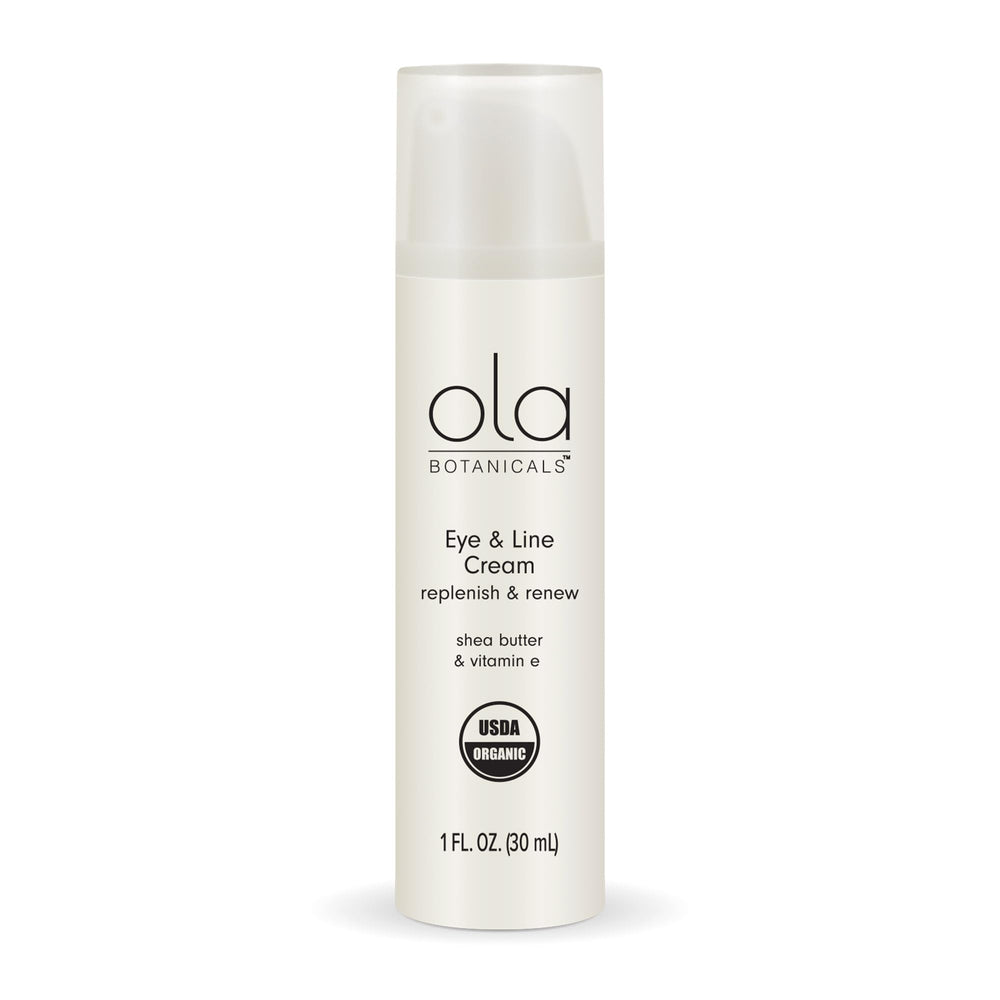 Dr. Mercola Ola Botanicals Eye Cream jar front for rejuvenated delicate skin