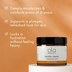 Dr. Mercola Ola Lanolin Cream hand application highlights daily moisturizing practice.