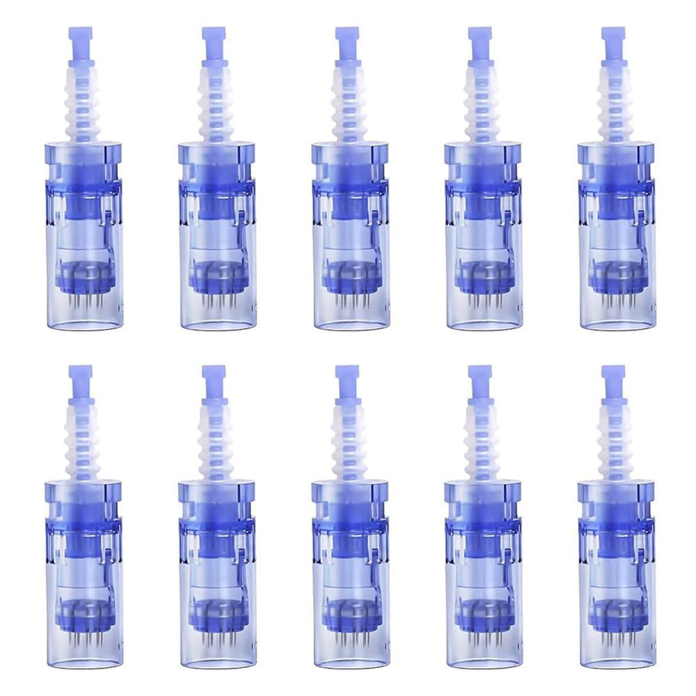 Dr Pen microneedling cartridge closeup with 12-pin 0-25mm needles for at-home use