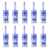 Dr Pen microneedling cartridge closeup with 12-pin 0-25mm needles for at-home use