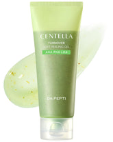 DR.PEPTI Centella Turnover Soft Peeling Gel bottle front showing exfoliating action for smoother skin