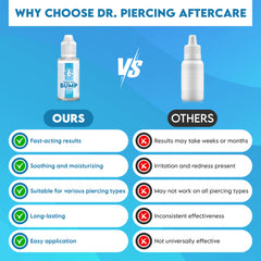 DR. PIERCING AFTERCARE keloid drops saline formula cleanses while hydrating skin
