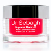 Dr Sebagh Supreme Neck Lift bottle shows premium neck firming formulation