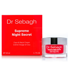 Dr Sebagh Supreme Night Secret bottle close-up highlighting luxe packaging for overnight hydration