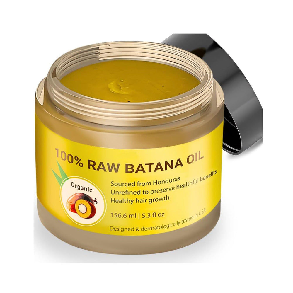 Dr. Sebi Batana Oil bottle closeup showing pure nourishing formula