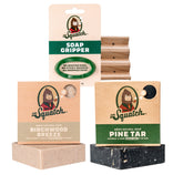 Dr. Squatch Pine Tar bar from Forest Pack for deep cleansing with pine resin oils.